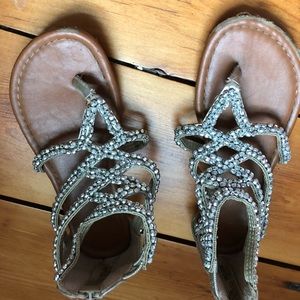 Girls size 12 rhinestone sandals